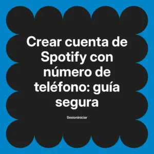 Creando cuenta de spotify con numero de telefono seguro