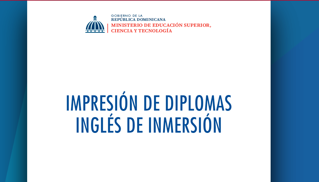 Inglés por inmersión: guía para la impresión de diplomas