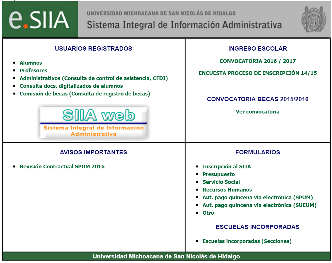 Iniciar sesión en SIIA UMICH: Guía para Alumnos